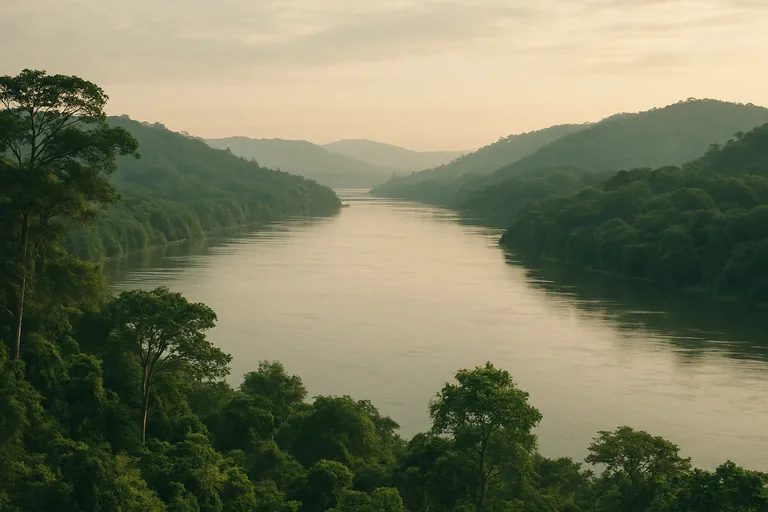 AI-generated landscape illustration inspired by Congo - Kinshasa