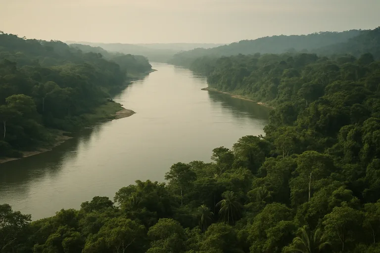 AI-generated landscape illustration inspired by Congo - Brazzaville