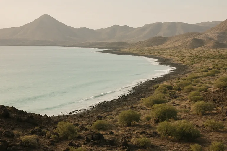 AI-generated landscape illustration inspired by Djibouti