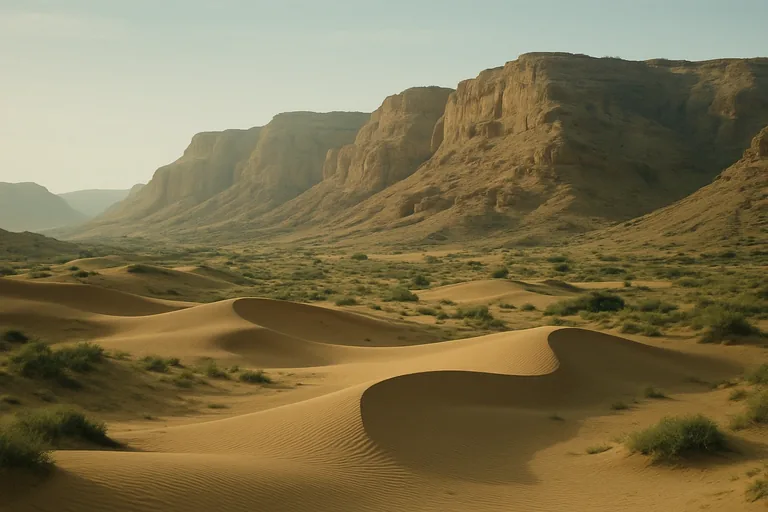 AI-generated landscape illustration inspired by Algeria