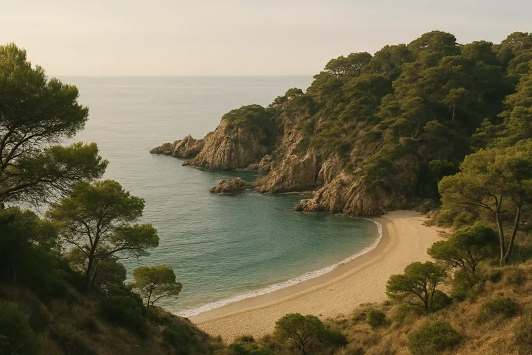 AI-generated landscape illustration inspired by Spain