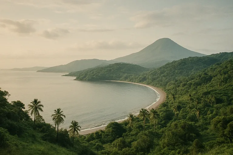 AI-generated landscape illustration inspired by Equatorial Guinea