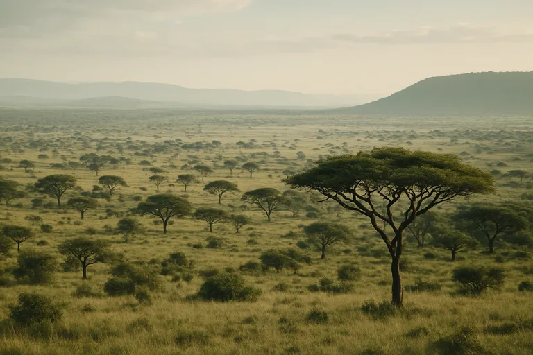 AI-generated landscape illustration inspired by Kenya