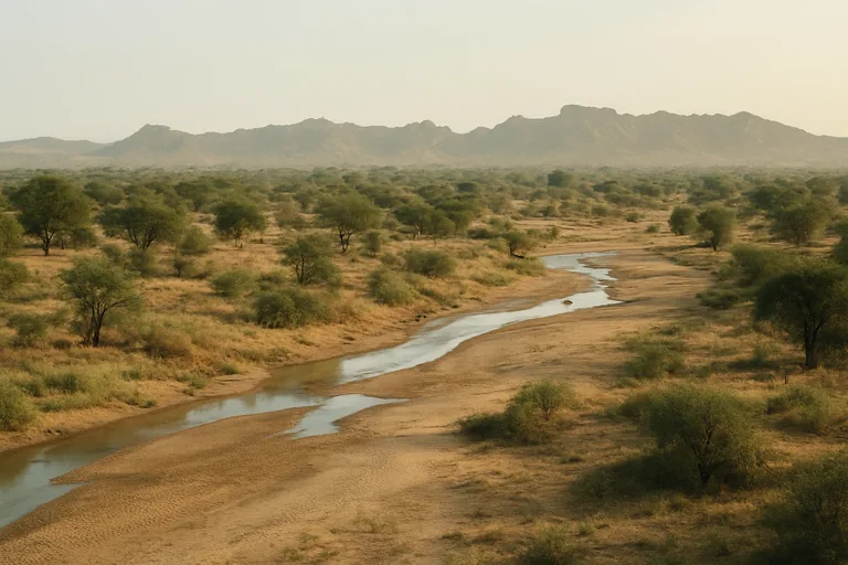 AI-generated landscape illustration inspired by Niger