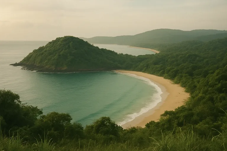 AI-generated landscape illustration inspired by Sierra Leone