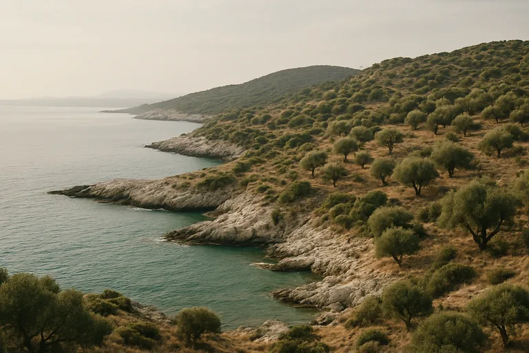 AI-generated landscape illustration inspired by Tunisia