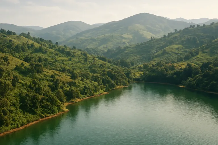 AI-generated landscape illustration inspired by Uganda
