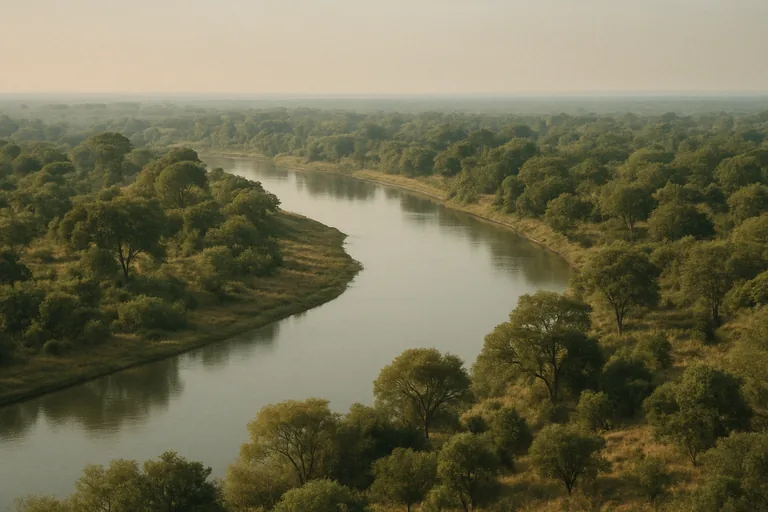 AI-generated landscape illustration inspired by Zambia